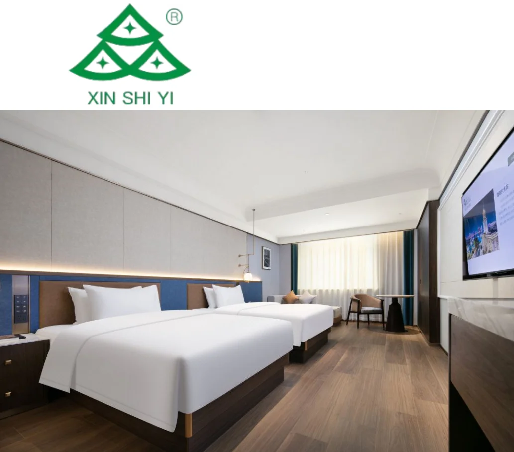 Shiyi Modern Design Customized Hotel Furniture Bedroom Sets Custom Melamine Panel 3-5 Star Luxury Hotel Bedroom Furniture