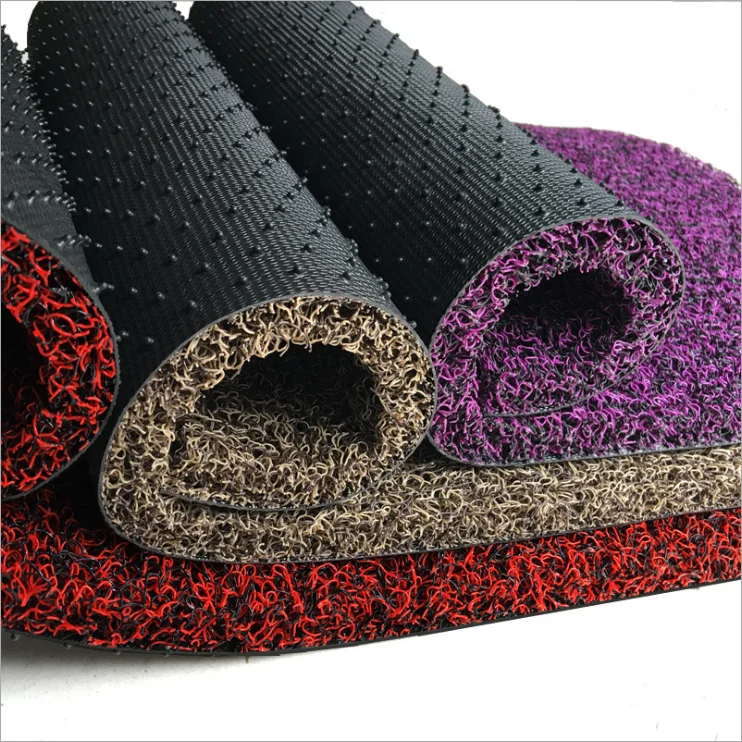 Eco-friendly car coil mat roll with non-slip backing