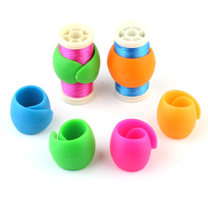 12 pcs Colour mixture Thread Spool Savers Spool Huggers Bobbin clamps holders for Sewing and Embroidery Machine Thread Spools