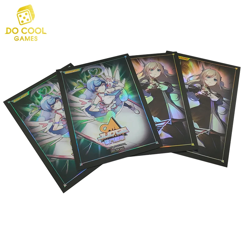 Art Printed Hologram Anime sexy girl trading Card Game Sleeves Protector Inner Printed Card Sleeves
