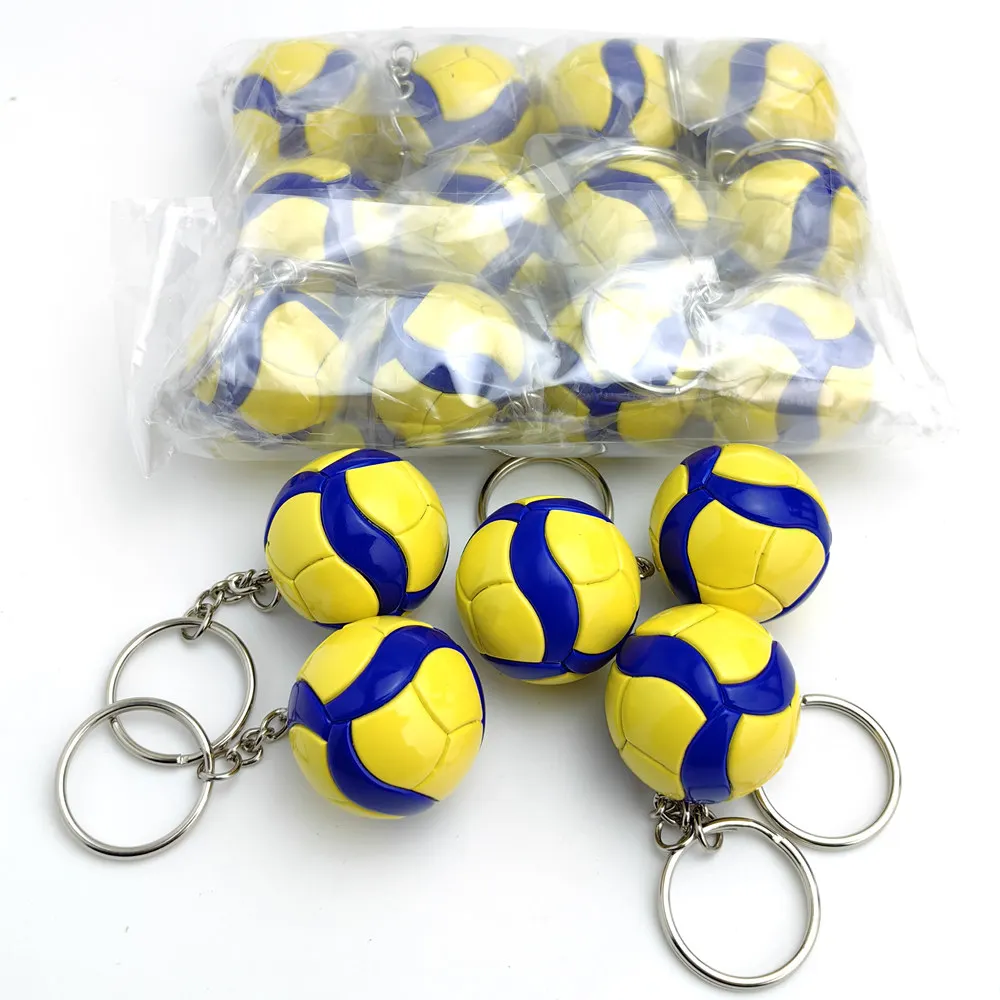 Promotional Souvenir Gift New Design Sports Key Chains  Plastic Keyring Volleyball keychains