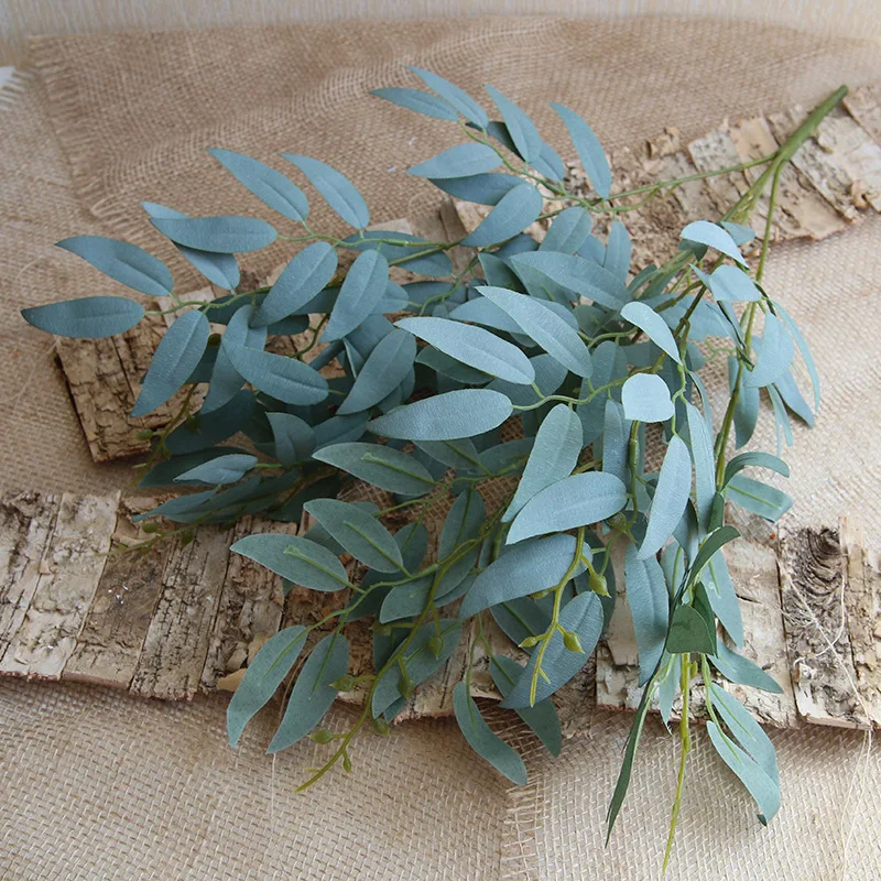 Yopin-1894 Artificial White Willow Tree Branch Green Plants Willow Branches