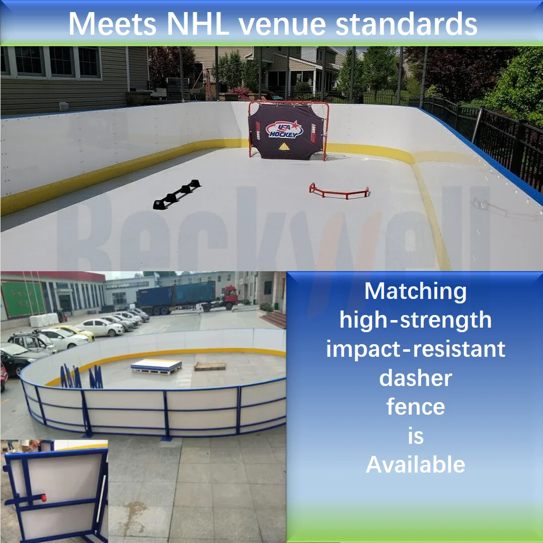 Heavy-Duty HDPE Ice Rink Barriers 1000mm Hockey Arena Protective Boards for Outdoor Skating Arenas Long-Lasting Panels