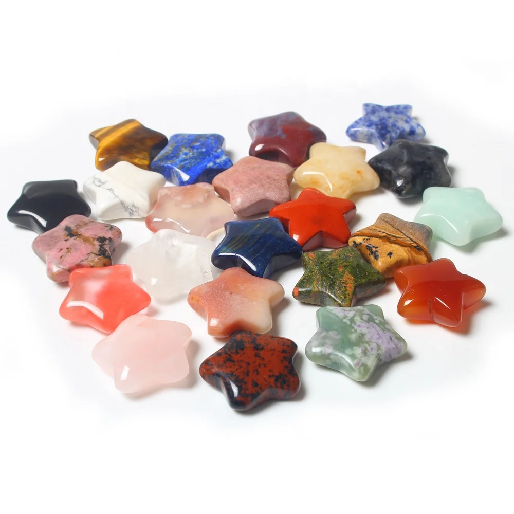 Hot Sale Handmade Moon Shape Chakra Stones Kit Healing Crystal Set Worry Stones