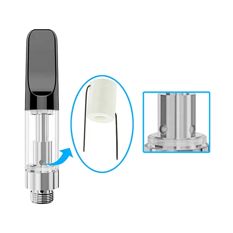 1.0ml empty disposable cbd co2  thick oil ceramic vape cartridge cbd