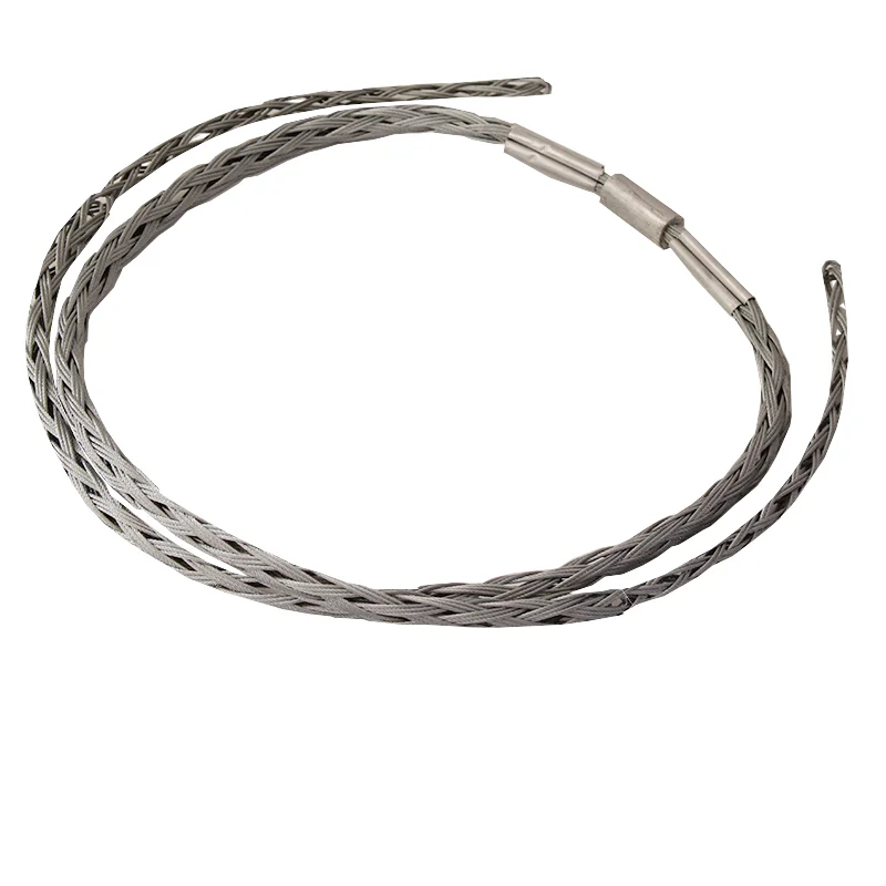 20kN high strength double head conductor wire mesh grip cable pulling grip cable pulling socks