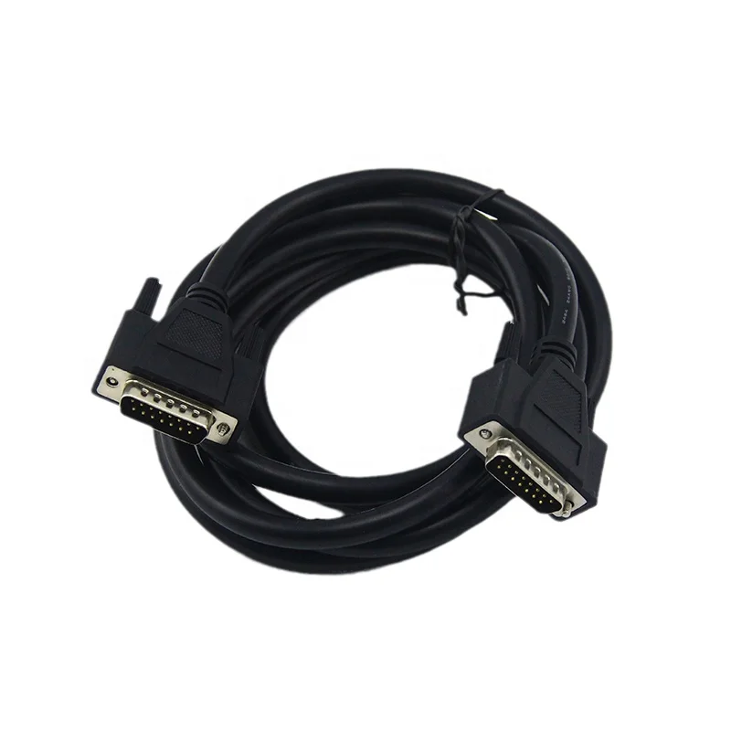 Custom DB15 15 Pin Serial Port Cable Male to Male