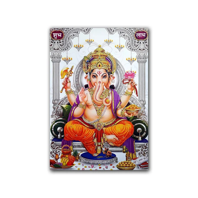 Factory Directly Sales Indian Deity Wall Art Printed Canvas Painting Hinduism Cultural Hindu Artwork For Home Decoration