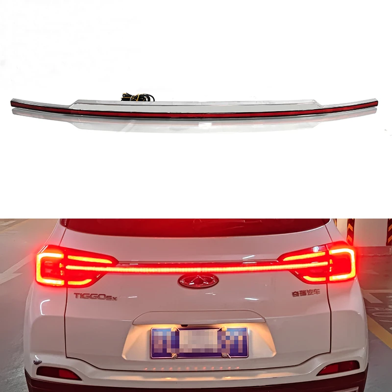 Factory direct selling multi-function LED streamer through tail light, rear fog light, brake light, For Chery Tiggo 5X 2017
