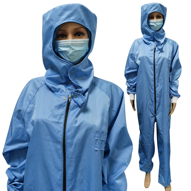 Dust Proof Conductive ESD Garment Anti-static Safety Work Coverall for Cleanroom