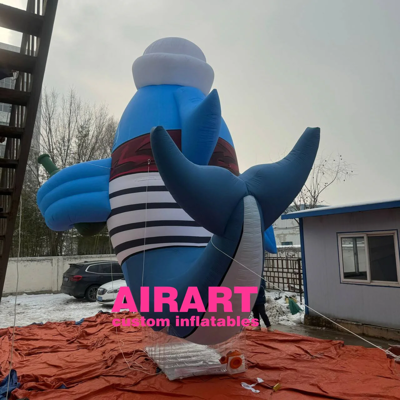 High quality inflatable shark mascot balloon inflatable shark cartoon