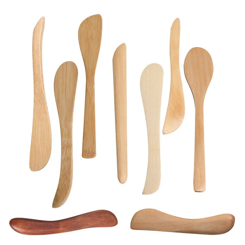 SFM Brand Wholesale Mini Wooden Face Mask Cosmetic Makeup Spatula Reusable DIY Face Mask Applicator
