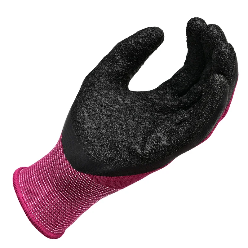 Coated Nitrile Gloves XL Size Flexible Anti-Slip Anti-Vibration Safety Gloves with Nylon Lining for Construction EN388 Certified