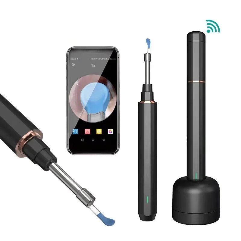 
2021 New Arrival Wireless WIFI endoscope otoscope electric ear cleaner with carema ear wax remover 