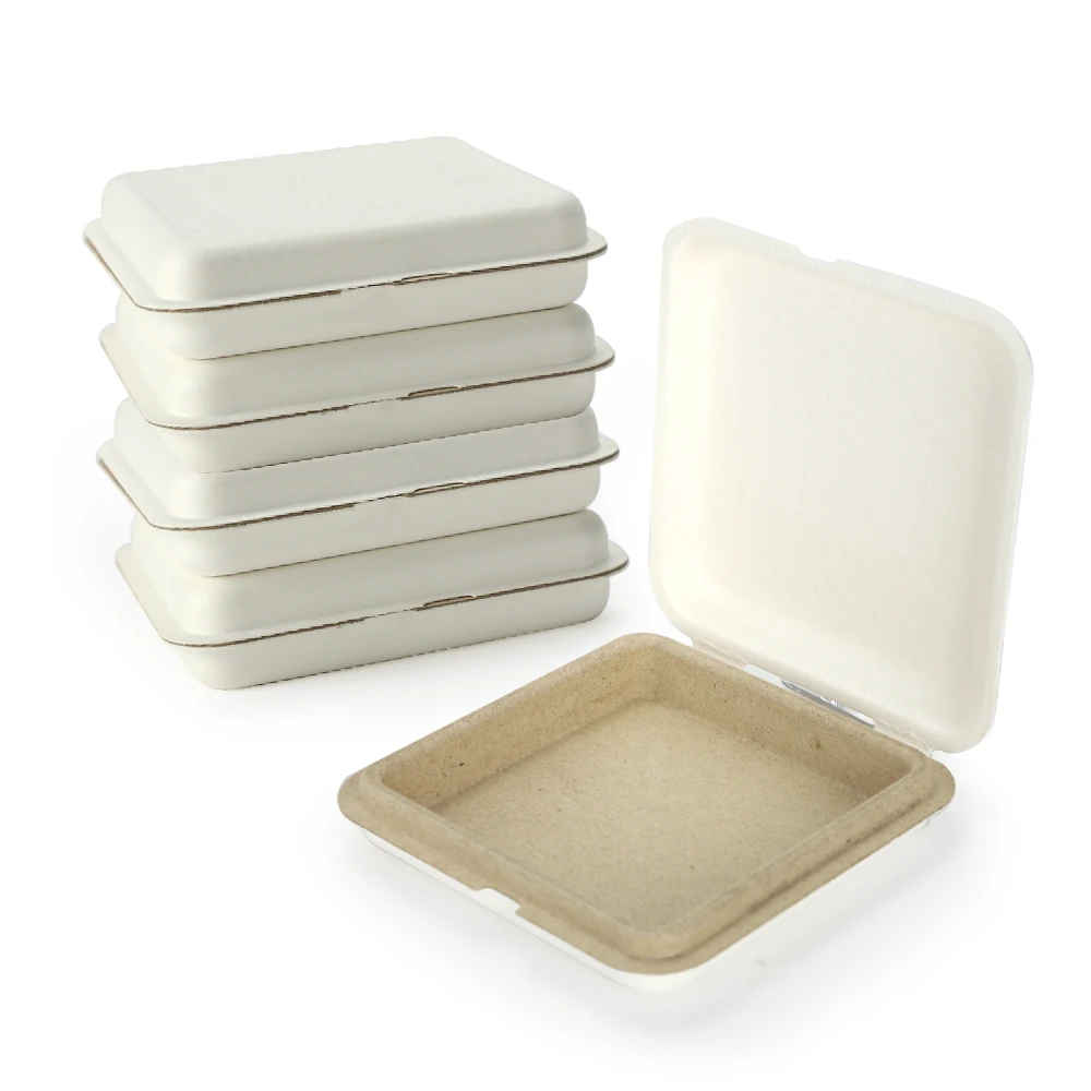 Custom Biodegradable Sugarcane Bagasse Pulp Fiber Molded Packaging Cosmetic Insert Pack Inner Tray