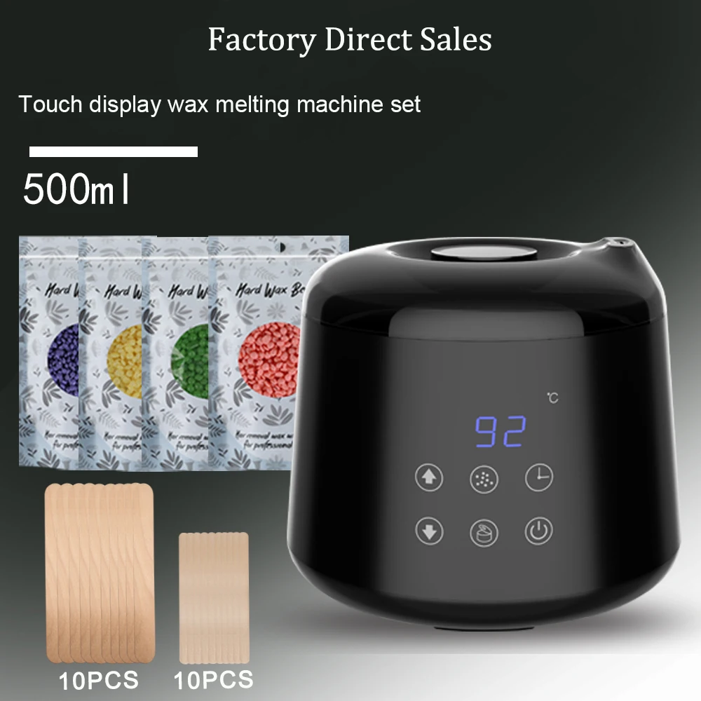 Factory direct non-stick pan waxing kit wax warmer hair removal kit with  4 bags Hard Wax Beans and 20 sticks