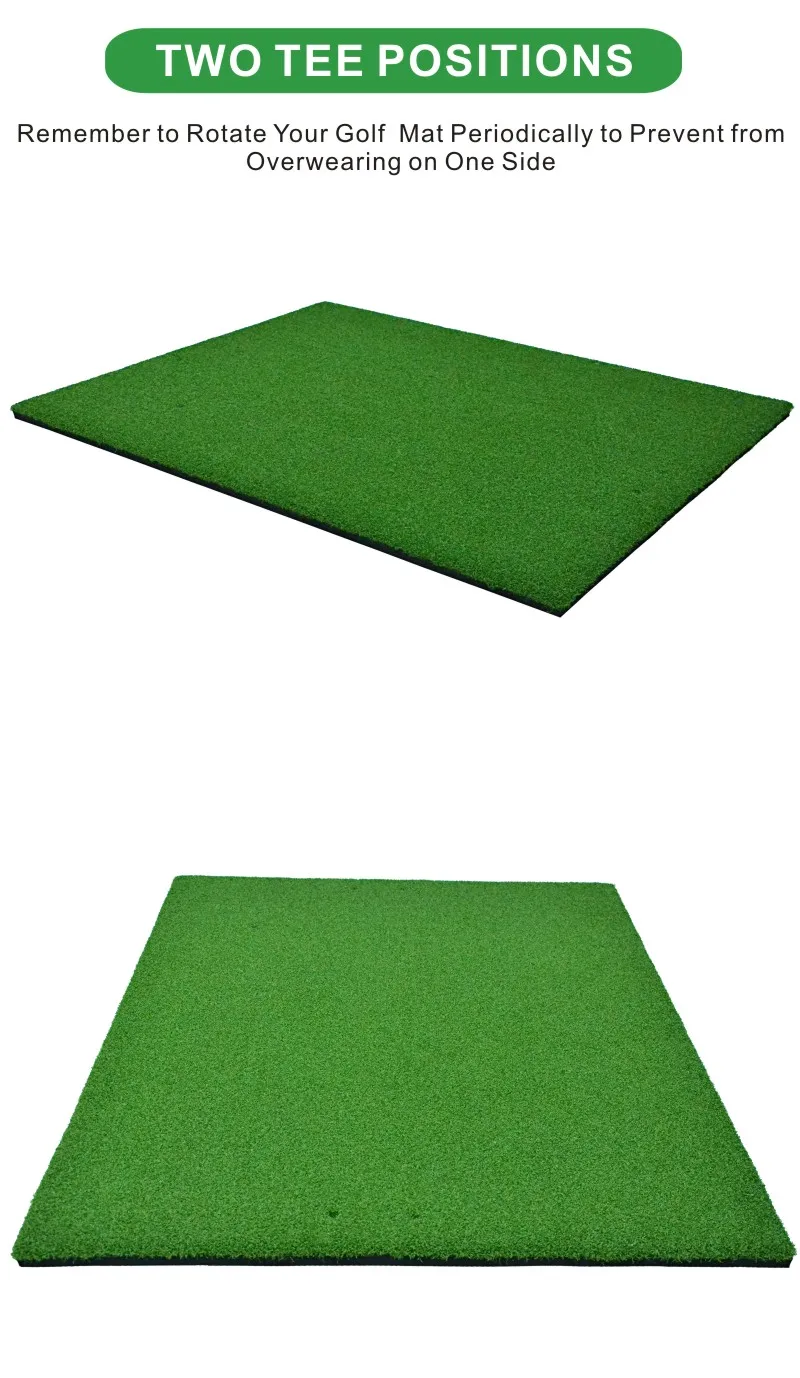 GP OEM Practice Turf Artificial Grass Swing Mat Anti-Slip Base Premium Grass Mat Rubber Golf Hitting Mat