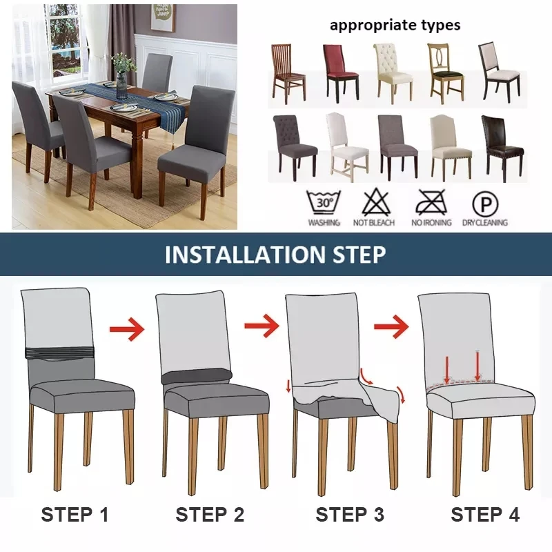 Wholesale and retail high quality Knitted stretch chair cover hemline design universal size seat covers