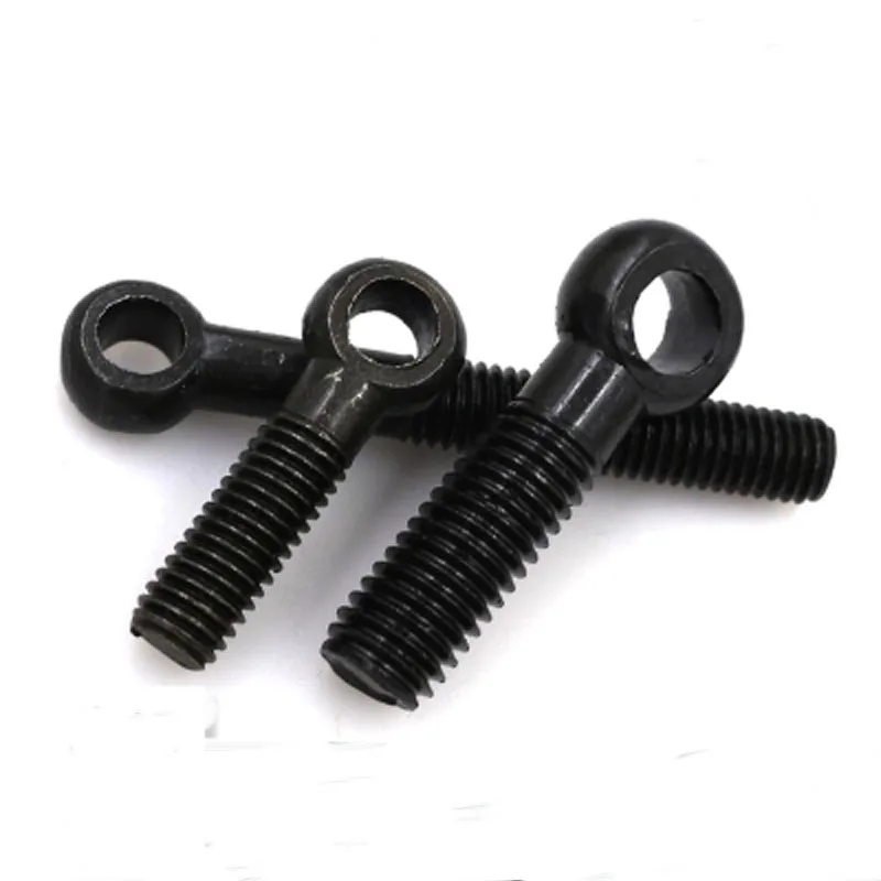 fastener DIN444 galvanized long hook forged lifting round ring m2 m4 m12 stainless steel screw eye bolt and nut