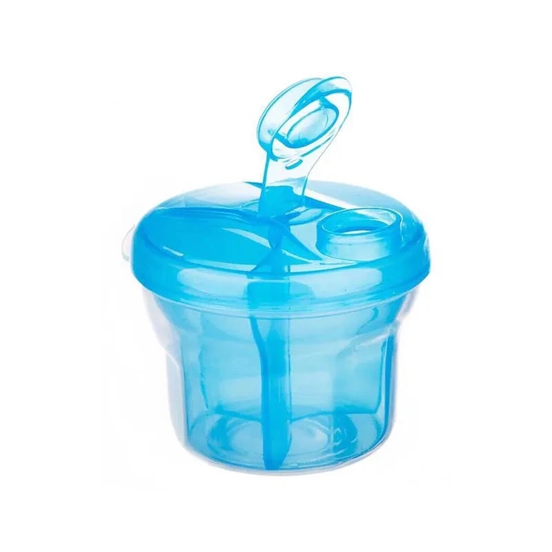 Silicone 3-Compartment Portable Storage Dispenser Dry Airtight 3-Layer Food Box Baby Formula Milk Powder Plastic Dispensing
