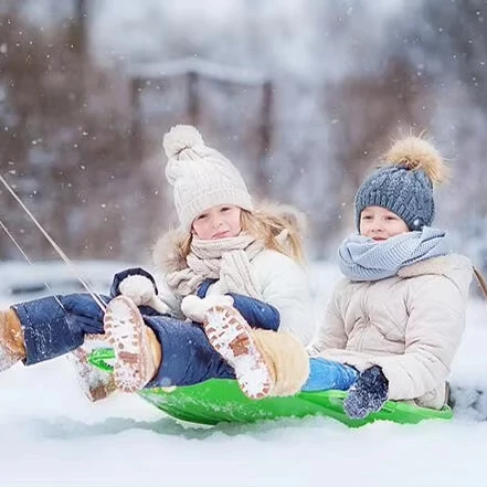 Оптовая Продажа с фабрики зимние спортивные переносные пластиковые санки для катания на лыжах