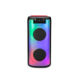 4 inch horn *2 10W 1500mAh LED RGB Light Atmosphere Music Stereo Bluetooth Wireless Portable BT Party Speaker