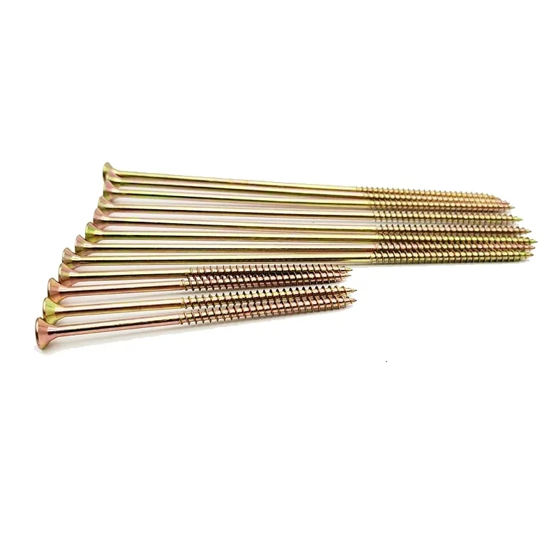 Желтые оцинкованные винты для древесины из ДСП, самозапечатывающиеся винты torx, винты из ДСП