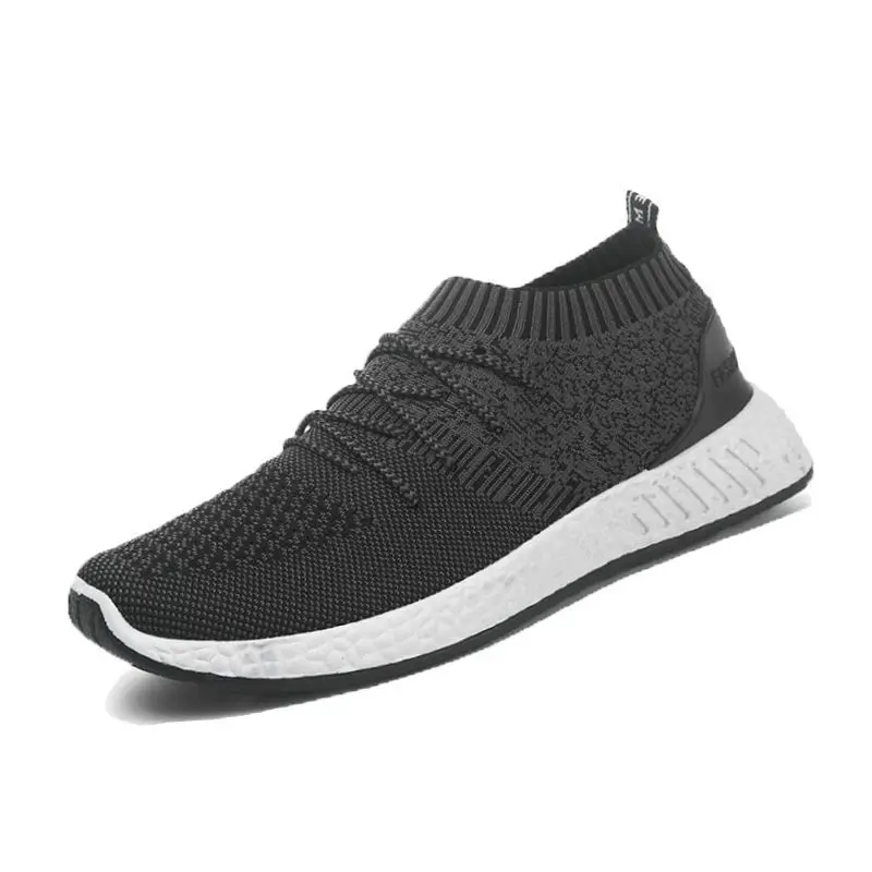 Wangdu County Sheakers Manufacturer High Ankle Knit Textile Casual Mens Shoes