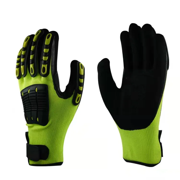 Hot Selling Oil Field Rescue Custom Design Logo Gas And Oil Safety Extrication Drill Industrial Impact Work Mechanic Gloves