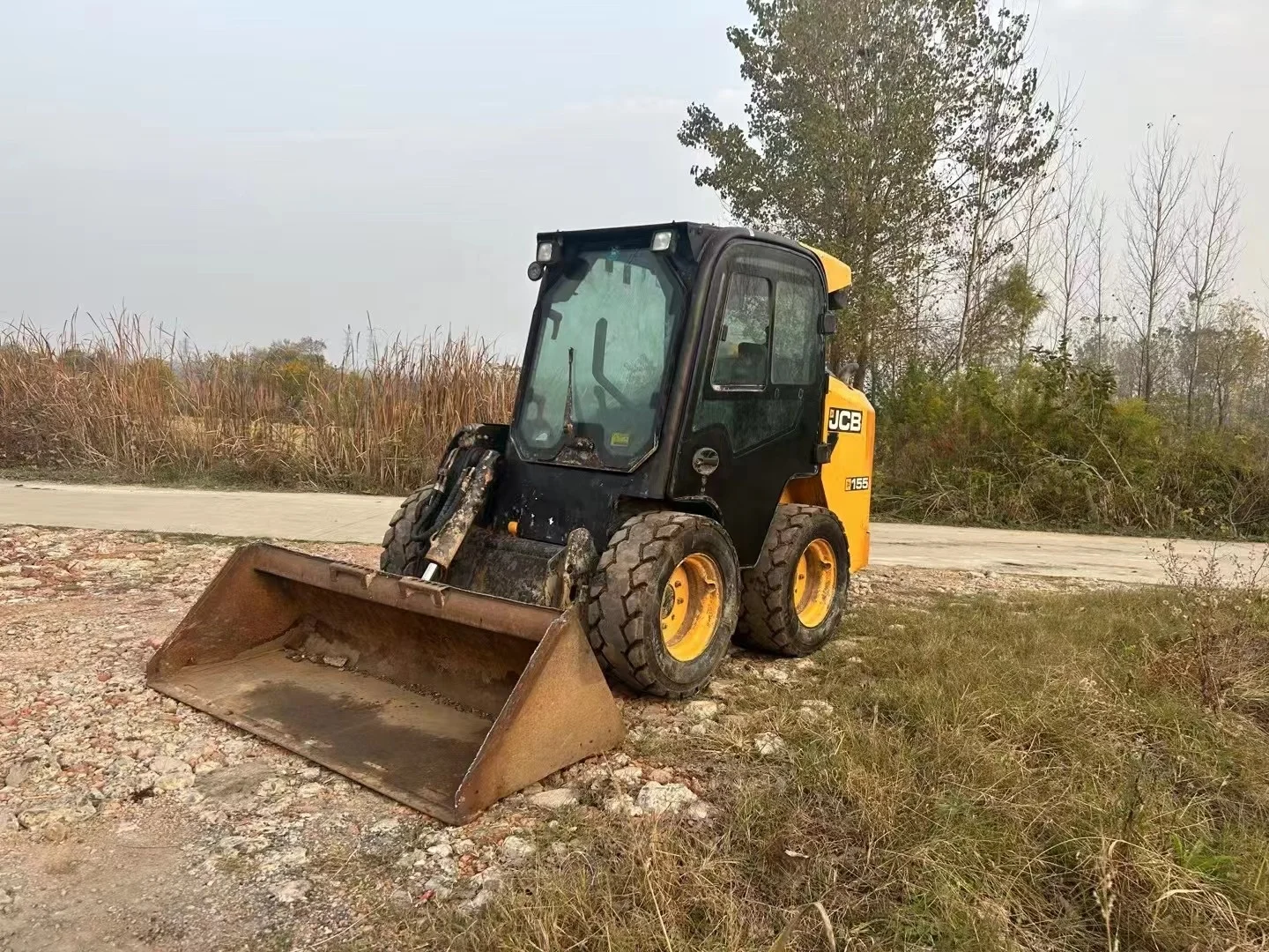 Original JCB 155 T3 4x4 Wheel Small Loader Used JCB 155 Mini Skid Steer Loader With Side Door And Single Arm Lifting For Sale