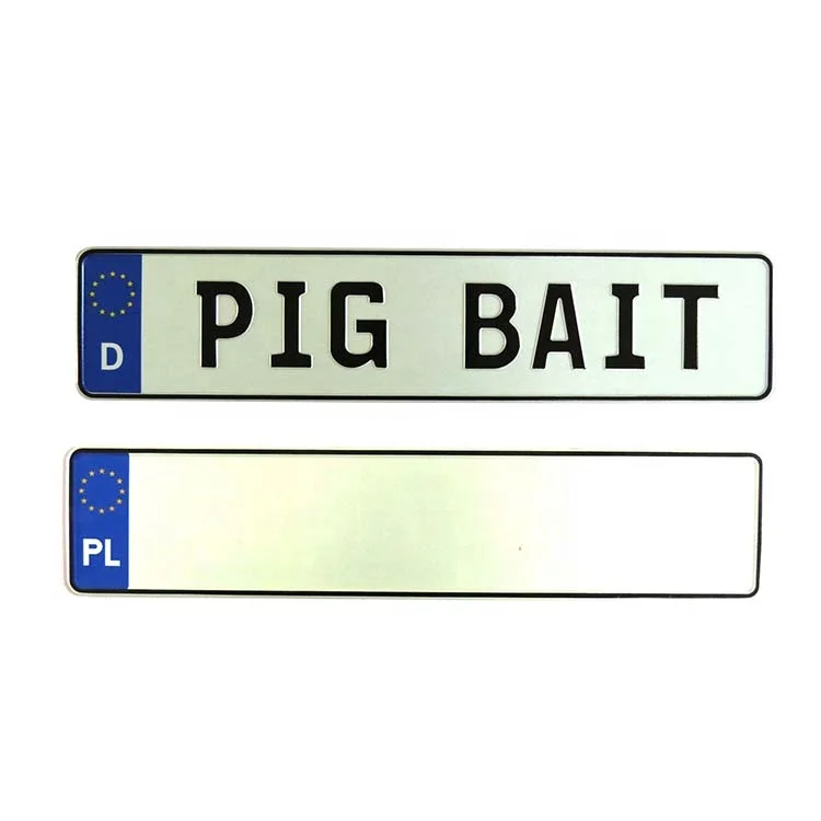 Европейский логотип на заказ, чистый алюминиевый декоративный немецкий номерной знак