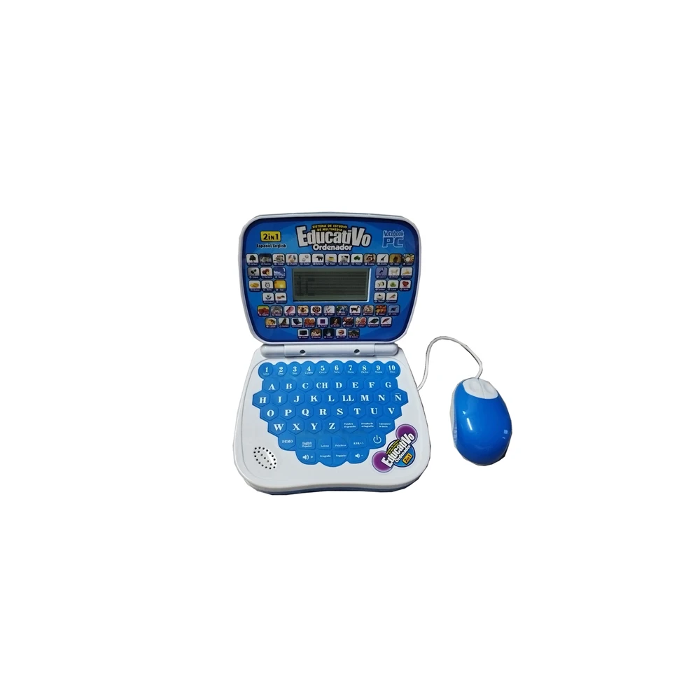 Spanish English multi-function point reading learning machine led screen laptop learning machine for children
