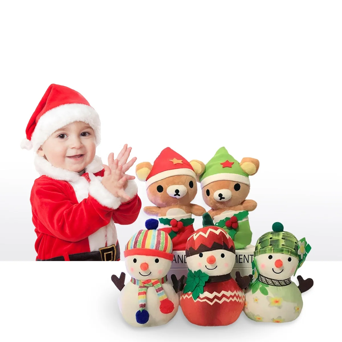 2023 New Design Popular Christmas Snowman stuffed toys Elk Plush Toy Christmas Gift Stuffed Plush Toy