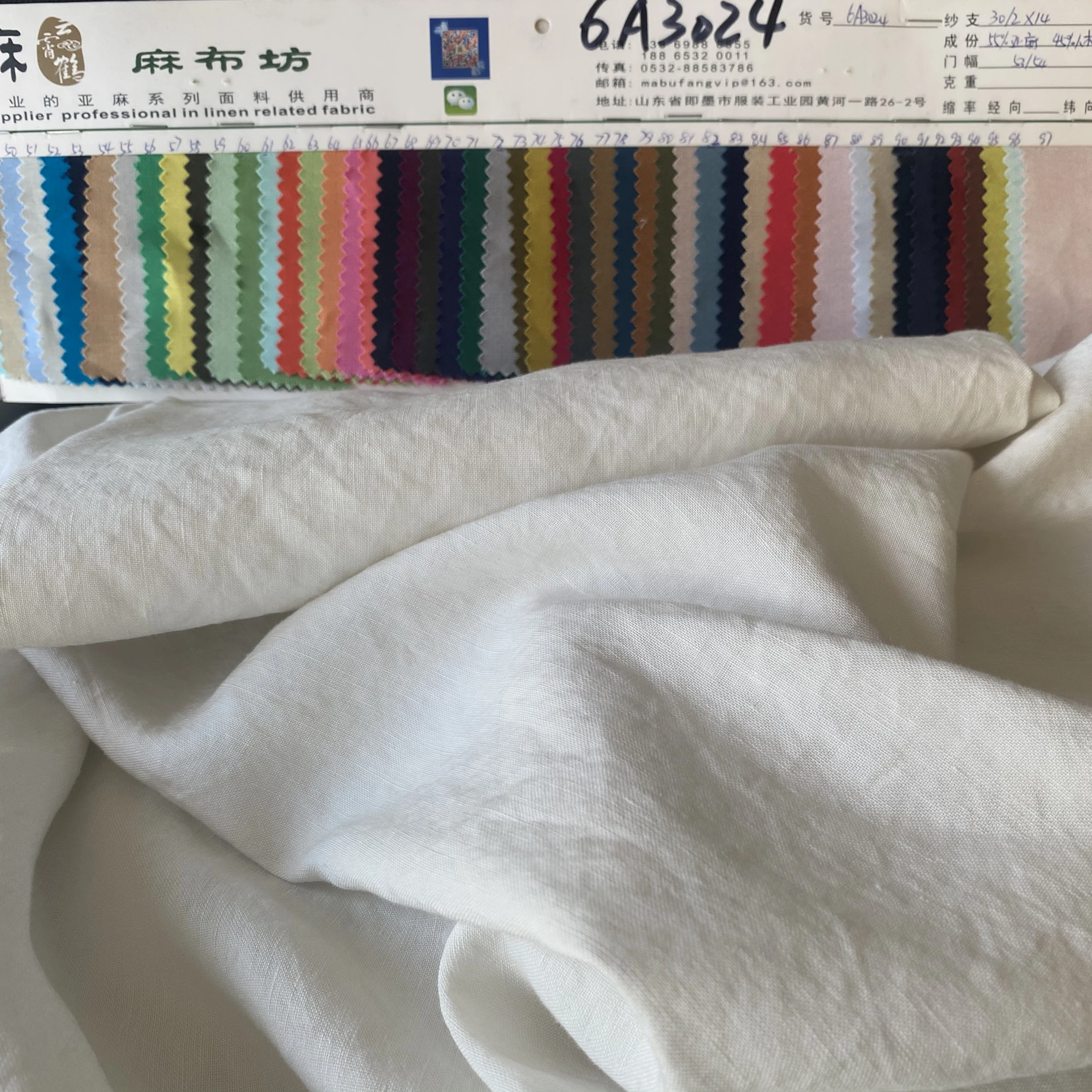 Cost-effective Natural Linen Viscose Fabric for Stock Garment Textiles Wholesale