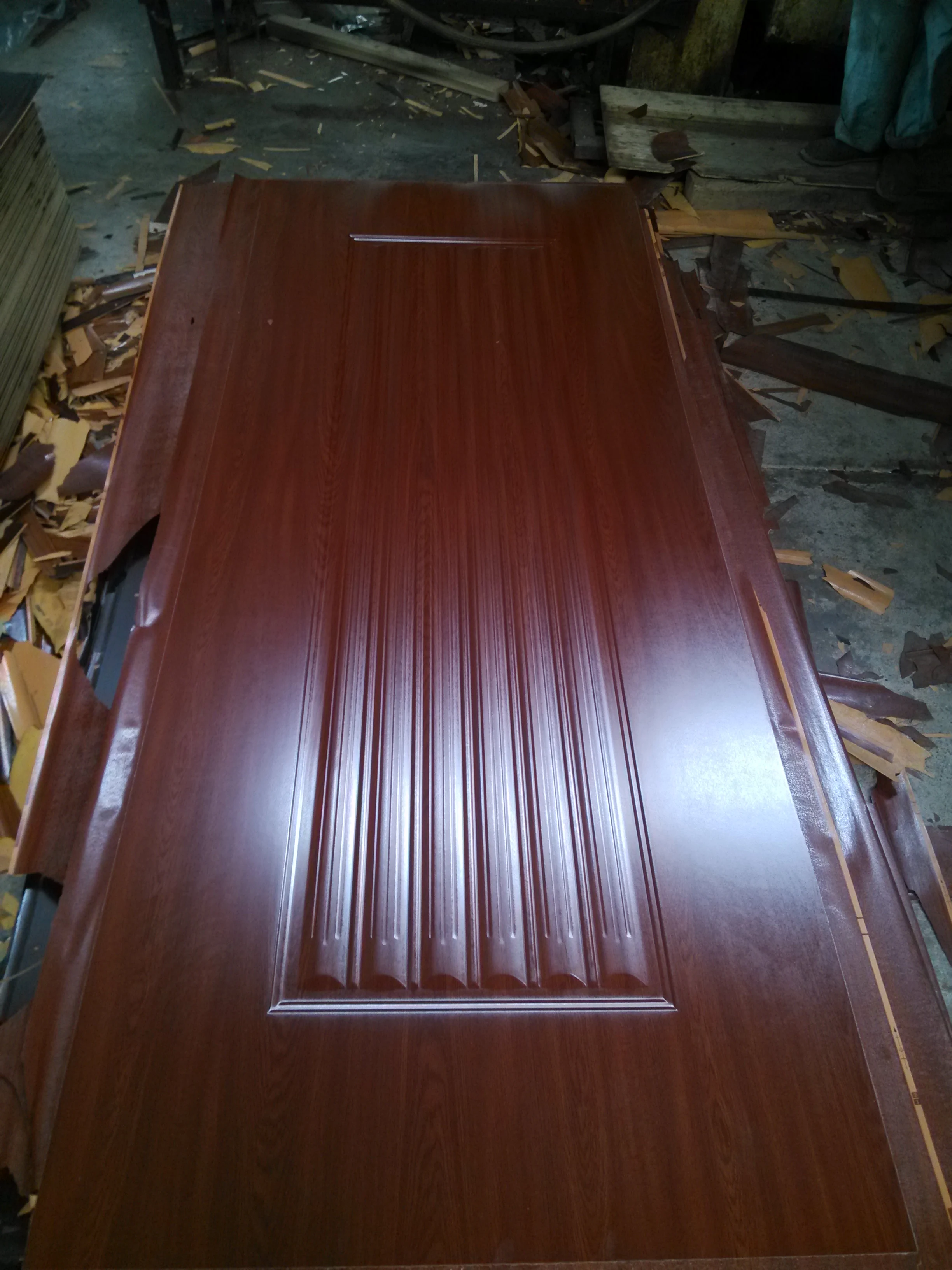 high quality melamine faced or veneer faced MDF or HDF door skin veneer plywood door skin