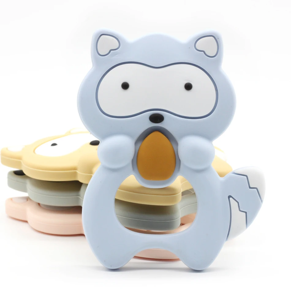 Squirrel Teether  BPA free  LFGB  approved food Silicone Sensory organic baby teether chew Toys