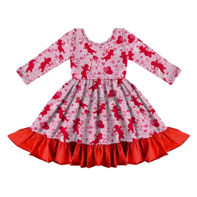 Valentines Outfits Kids Boutique 5 Year Old Girl Dresses For Little Girls Print Dresses 2023 Latest Children Dress Designs