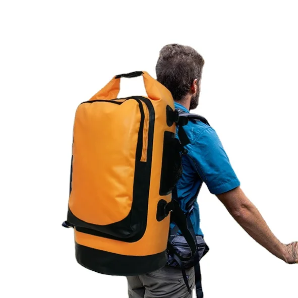 Factory Hot Sale 500D PVC Roll-Top Floating Waterproof Dry Bag Backpack for Hiking Travel Kayaking Waterproof backpack