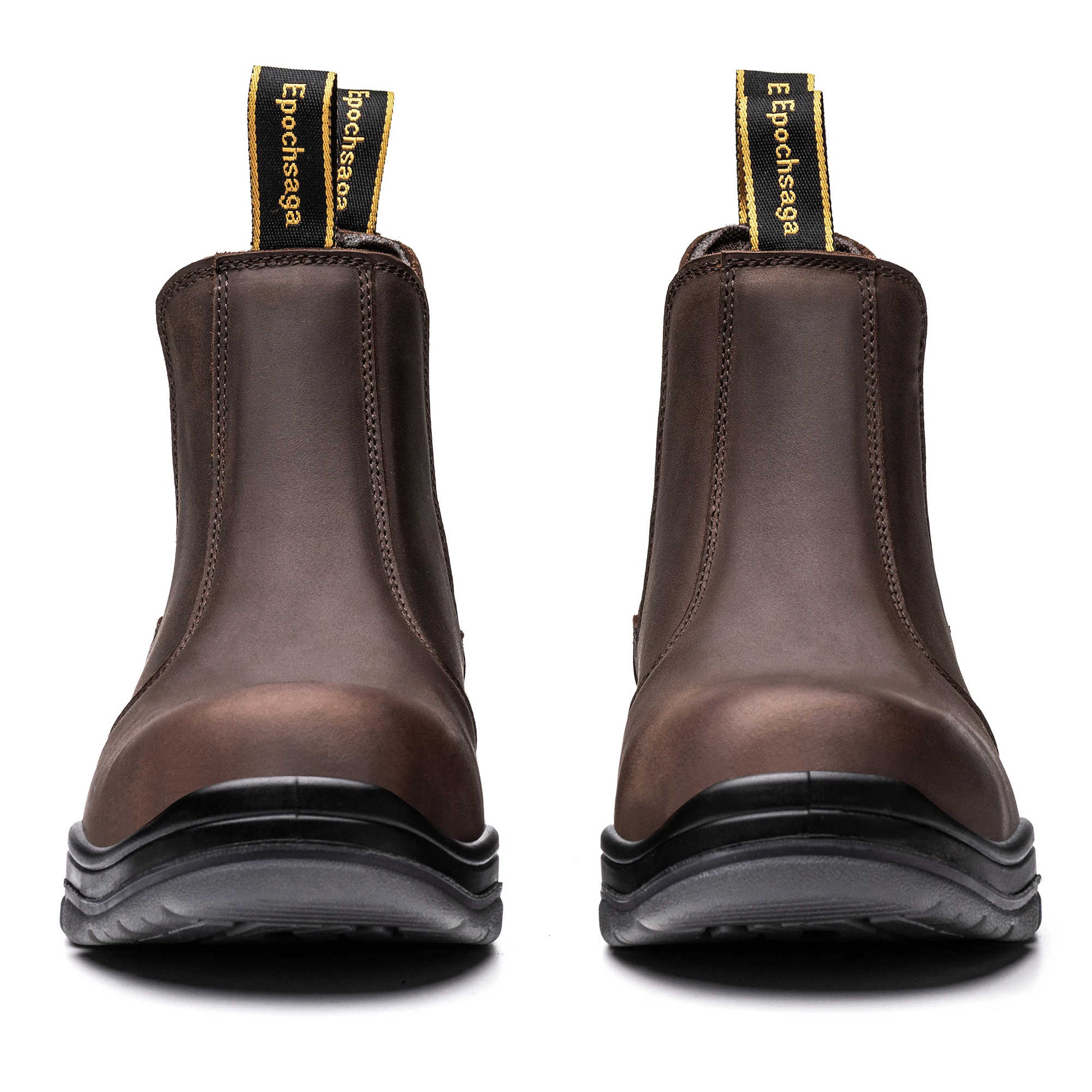 Hot selling crazy horse leather anti smash durable construction safety boots shoes chelsea shoes