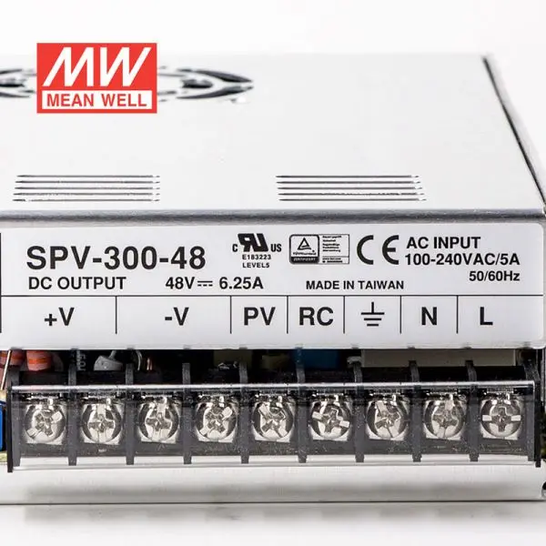 SPV-300-48 MEAN WELL 300W Adjustable output voltage Single Switching Model Power Supply