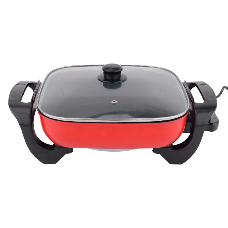 
High Quality Non Stick Cooking Pots Skillet Square Deep Fry Pan Electric Wok Electric Frying Baking Pan 