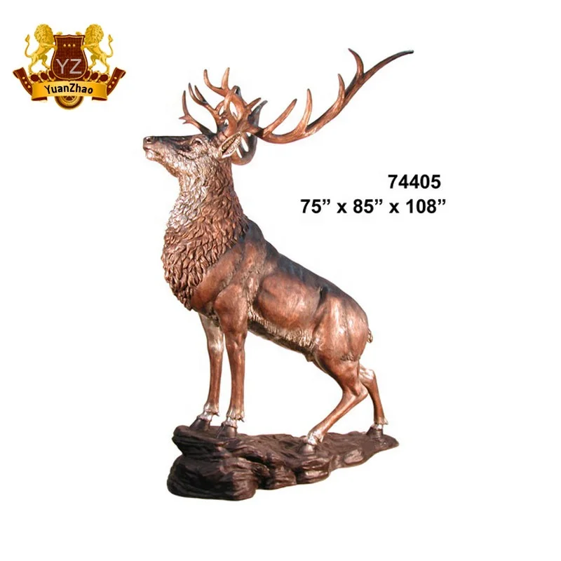 
Modern outdoor life size garden decoration cast bronze brass deer statue sculptures for sale 