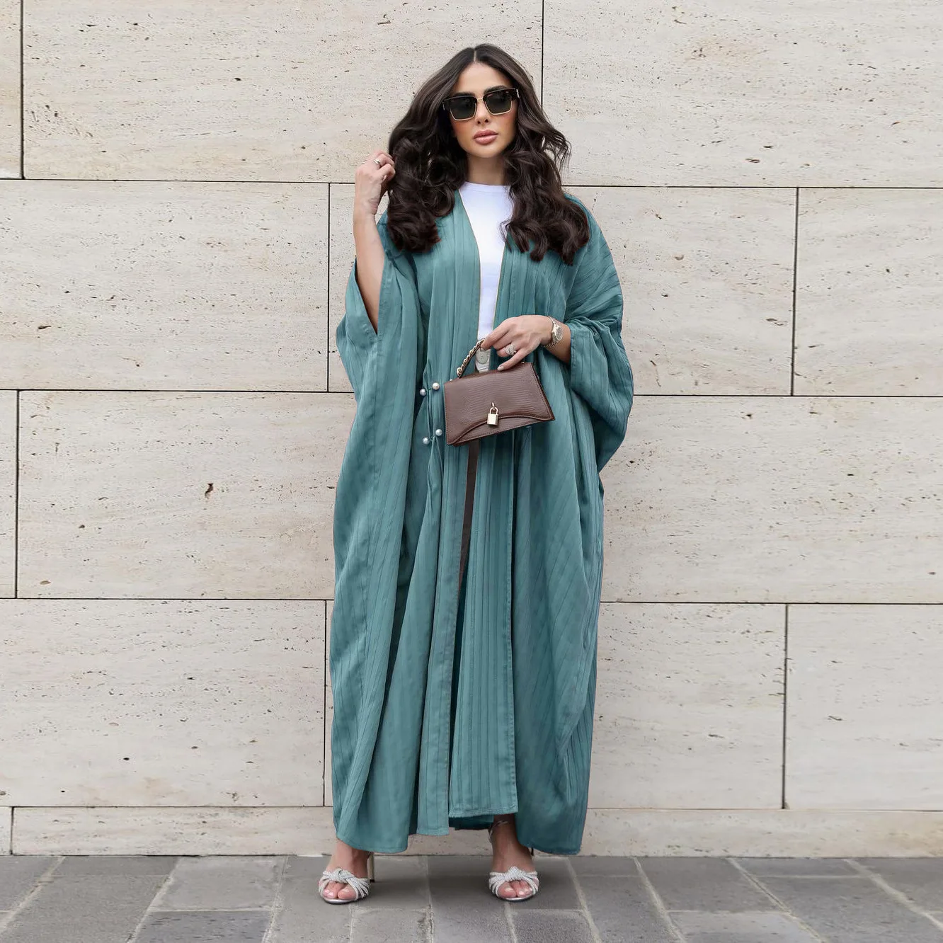 Solid Color Arab Dubai Turkish  Muslim Islamic Abaya Robe Cardigan Muslim Woman Modest Dress Women Hijab Clothing Abayas Dress