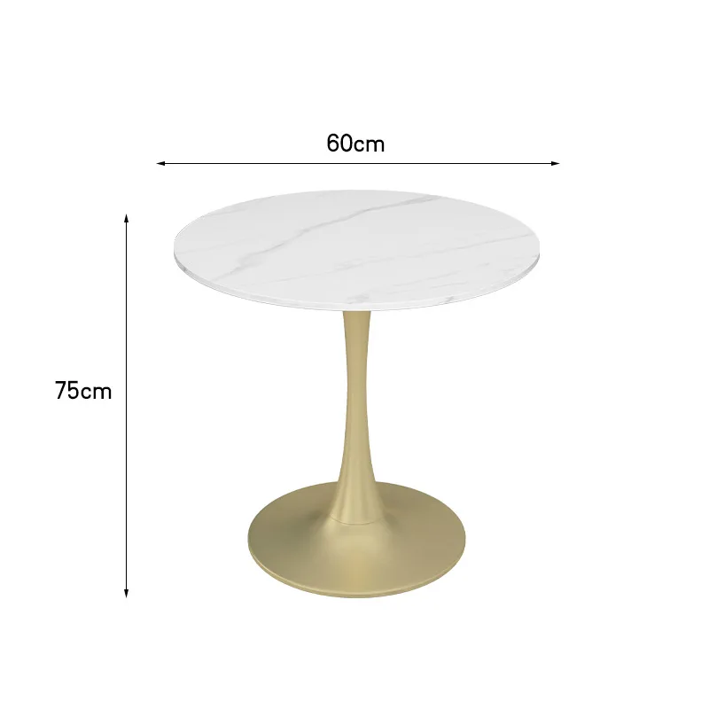 Modern Interior Decoration Round Quart Retail Space Saver Dining Table