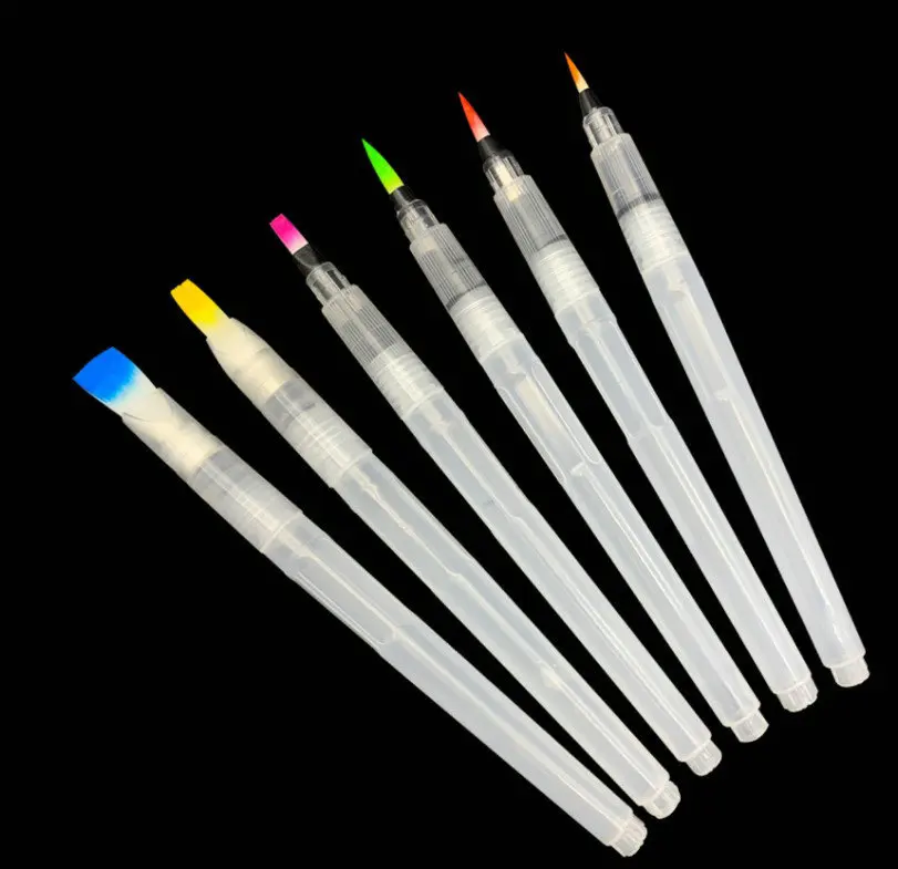 
nylon brush flat calligraphy watercolor painting 6 piece brush set 