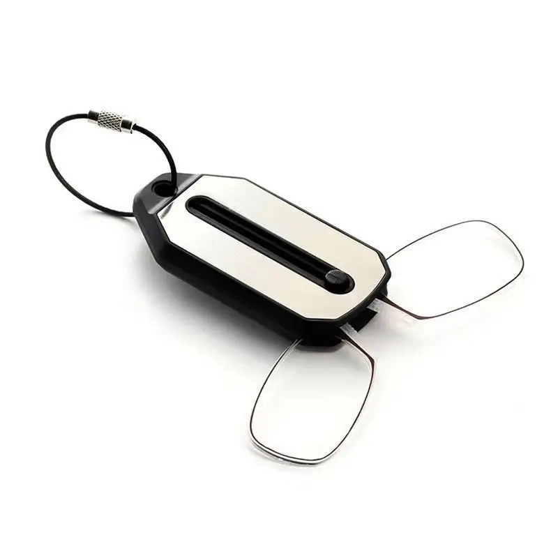 Compact legless pocket portable thinoptics mini folding mini legless nose clip keychain reading glasses