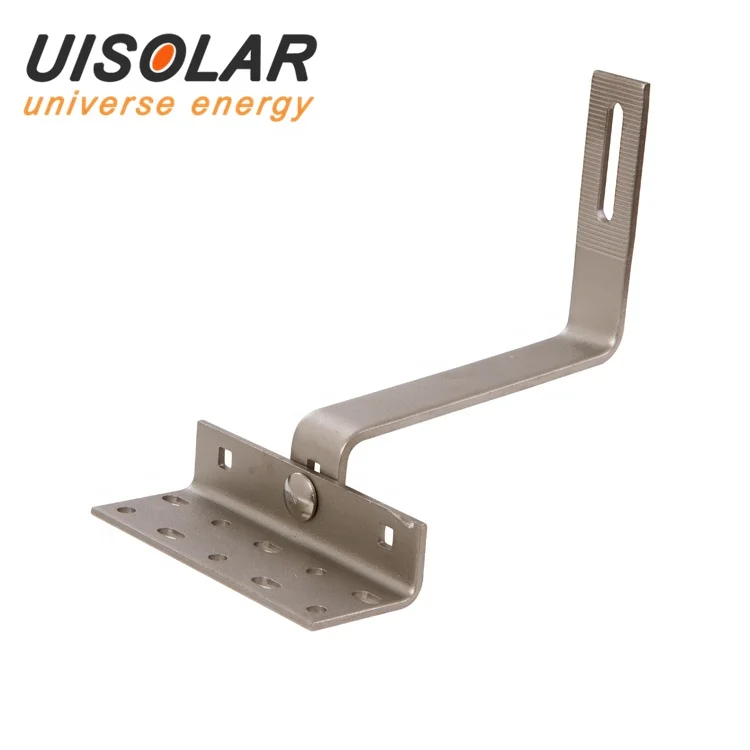 UISOLAR Flat Tile Solar Roof Hook Solar Panel Aluminum Rail Tile Roof for used to Solar Photovoltaic Panel Support Bracket