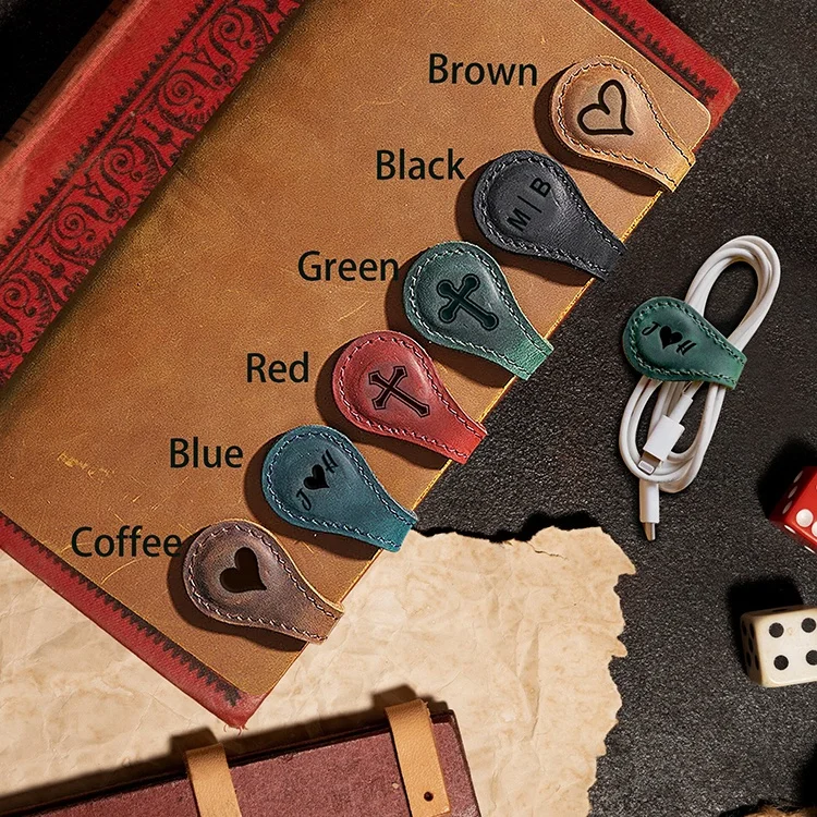 Custom Handmade Leather Magnetic Bookmark Leather Magnetic Bookmark Clip