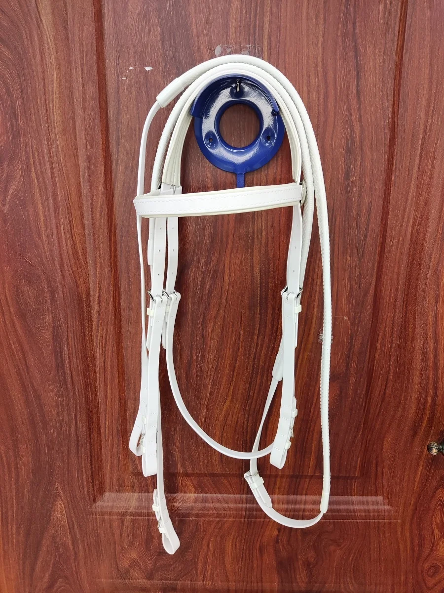 Horshi in Stock 3 in 1 Full Set of  Horse PVC  Bridle (PVC Halter +PVC Horse Rein+Horse Bit)