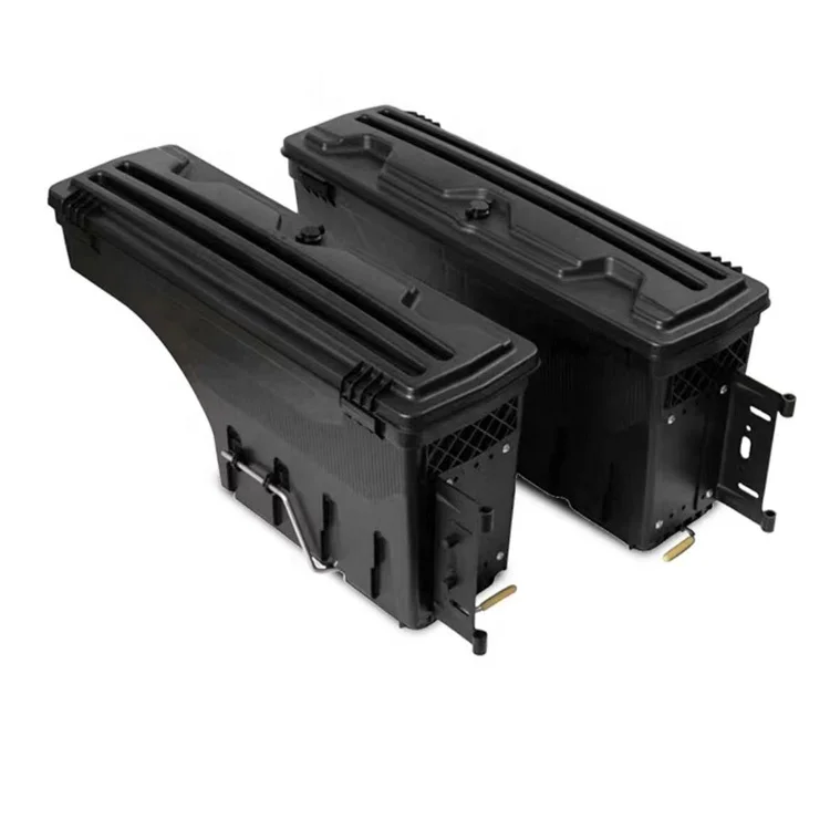 Pick Up Truck 4X4 Accessories ABS Plastic Black Tool Box Truck Bed Storage Box for Ford F150 1980-2024